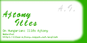 ajtony illes business card